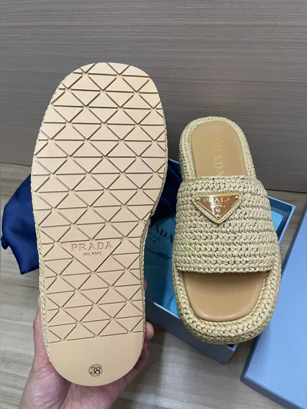 Prada Crochet Platform Sandals - Picture 8 of 8